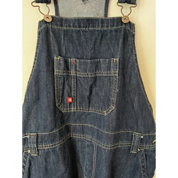 VINTAGE Dickies Denim Oversized Dungarees Overalls Size L US 14/16 Euro 42/44 - Picture 9 of 12